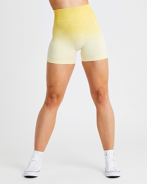 AYBL Pulse Ombré Seamless Shorts Žluté | CGNZ-85914