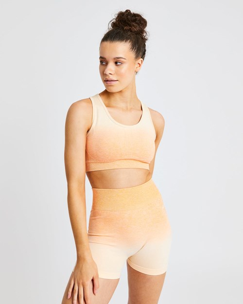 AYBL Pulse Ombré Seamless Sports Bra Oranžové | PQUZ-98076