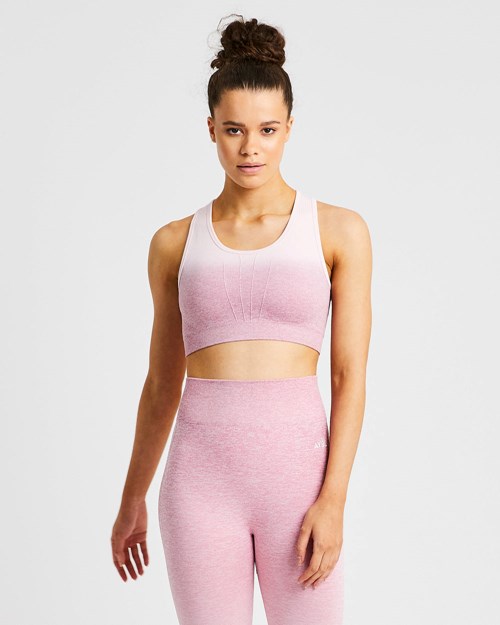 AYBL Pulse Ombré Seamless Sports Bra Růžové | GMTC-97625