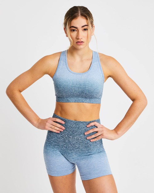 AYBL Pulse Ombré Seamless Sports Bra Teal | NEMS-23794