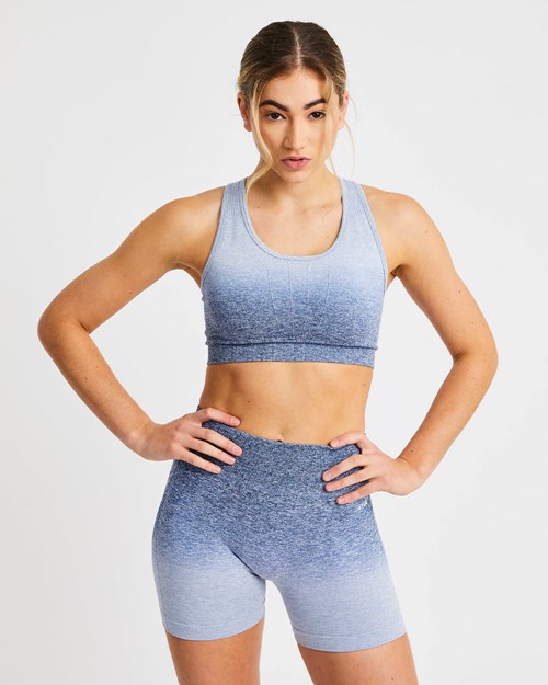AYBL Pulse Ombré Seamless Sports Bra Tmavě Blankyt | BXWY-84213