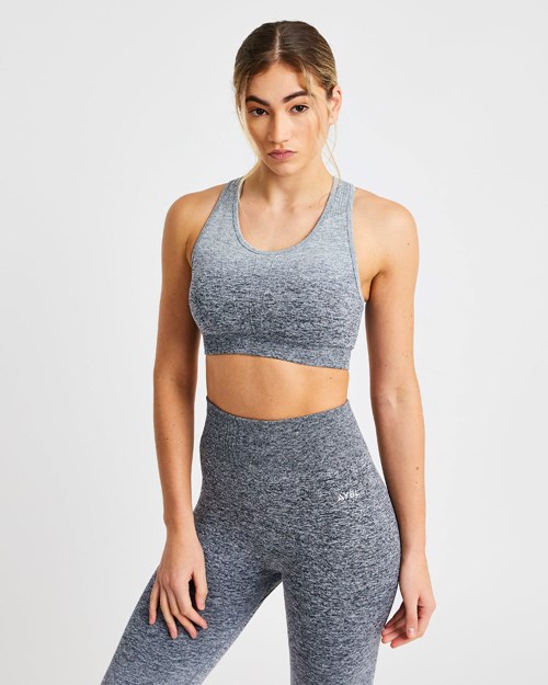 AYBL Pulse Ombré Seamless Sports Bra Šedé | FBLU-06427