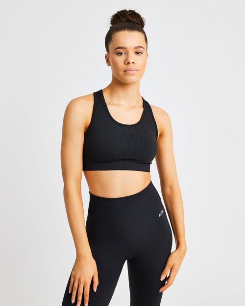 AYBL Pulse Seamless Sports Bra Černé | JKOB-92673