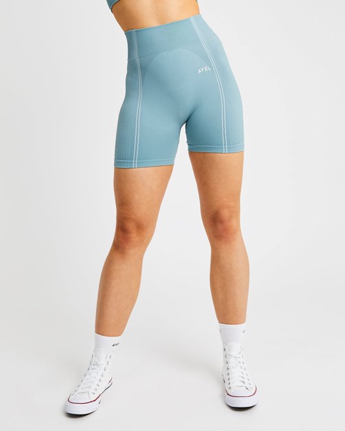 AYBL Reflex Seamless Shorts Teal | SGKQ-64372