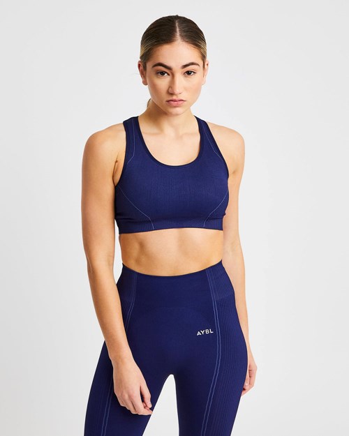 AYBL Reflex Seamless Sports Bra Královská Modrá Blankyt | LIKR-10278
