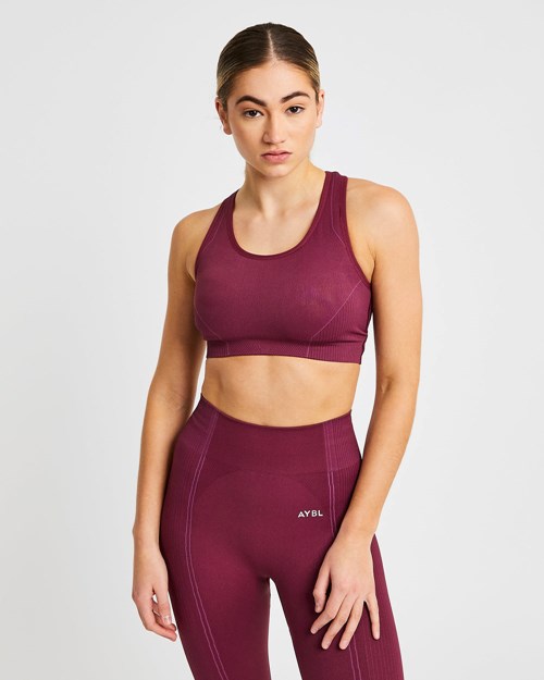 AYBL Reflex Seamless Sports Bra Plum | SIVN-63210