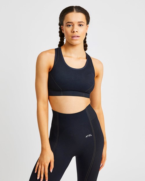 AYBL Reflex Seamless Sports Bra Černé | EXQP-51407