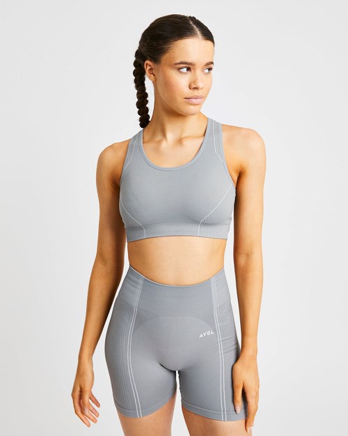 AYBL Reflex Seamless Sports Bra Šedé | AFDL-76831