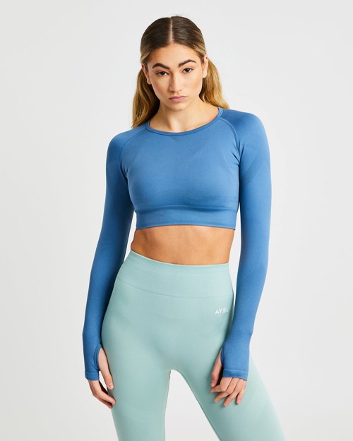 AYBL Reform Seamless Long Sleeve Crop Top Blankyt | KYMU-01745