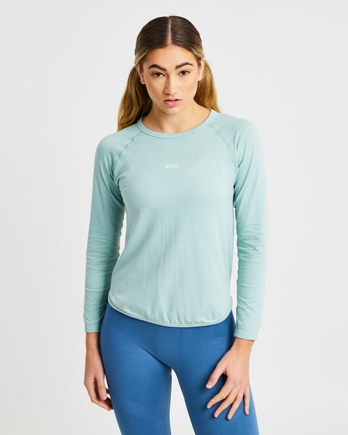 AYBL Reform Seamless Long Sleeve T Shirt Zelene | HZTG-90512