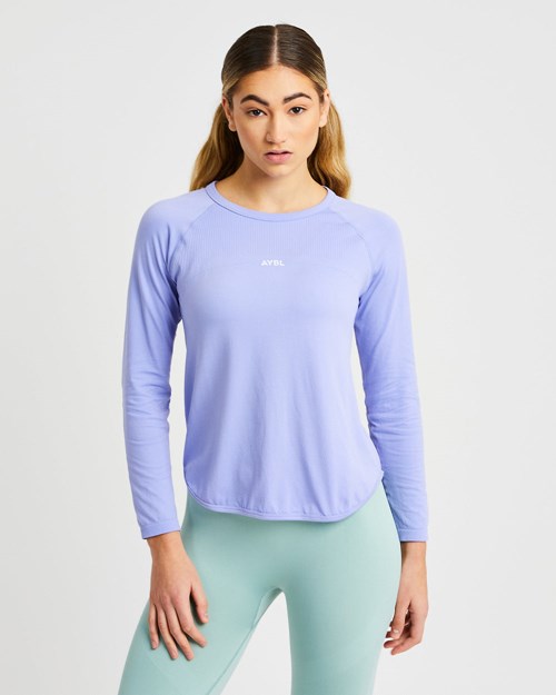 AYBL Reform Seamless Long Sleeve T Shirt Fialové | QDPR-49516