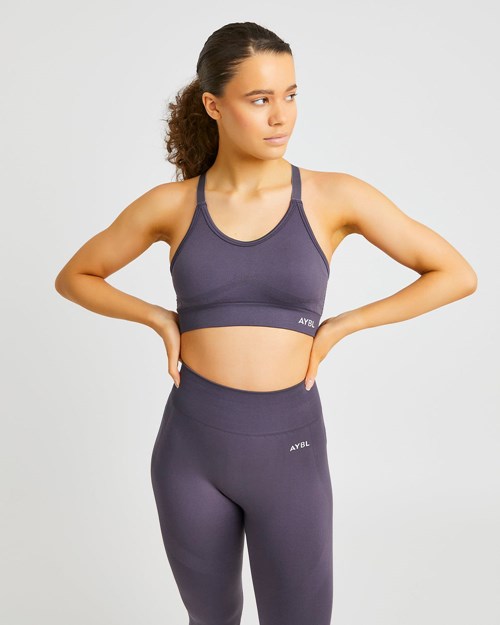 AYBL Reform Seamless Sports Bra Charcoal | UAOT-60724