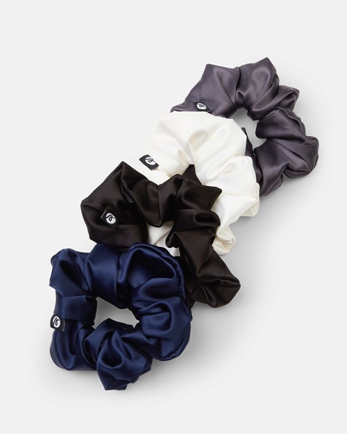 AYBL Scrunchie 4 Pack White/Black/Charcoal/Navy | GVYP-39624