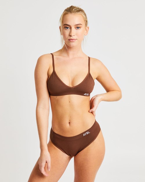 AYBL Seamless Bra Hnědé | IMLU-06274