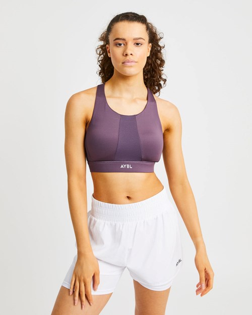 AYBL Sportive High Neck Sports Bra Fialové | HQVF-56128