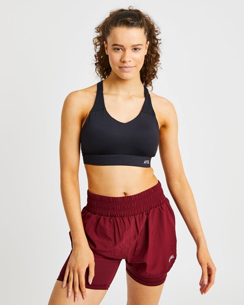 AYBL Sportive Open Back Sports Bra Černé | ZLBI-30726