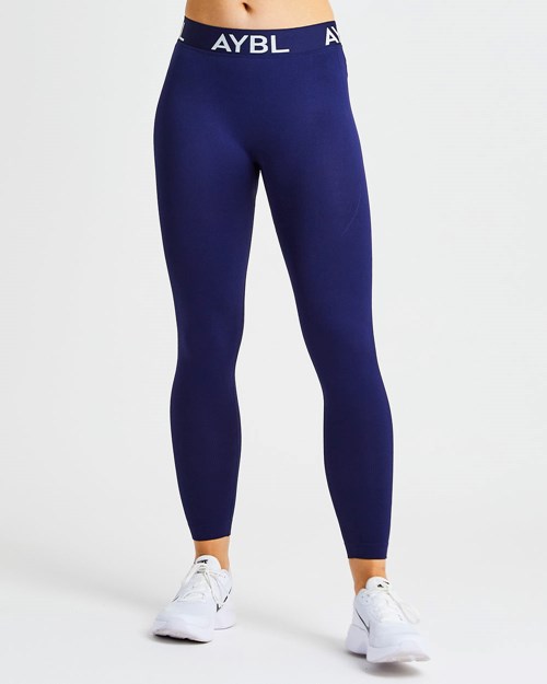 AYBL Staple Seamless Low Rise Leggings Tmavě Blankyt | KGOJ-45831