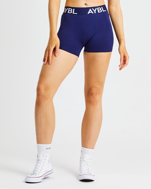 AYBL Staple Seamless Low Rise Shorts Tmavě Blankyt | HXMA-03875