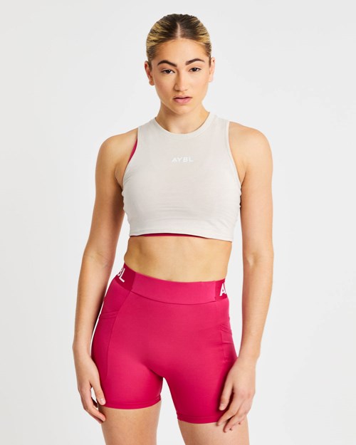 AYBL Tréninková Crop Vest Béžový | BXYZ-49026