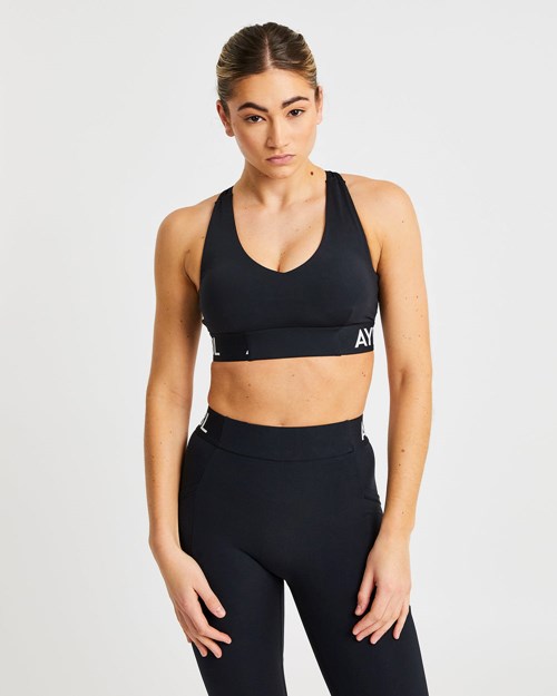 AYBL Tréninková Sports Bra Černé | DTZK-57624