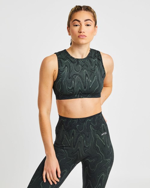 AYBL Velocity Seamless Crop Vest Černé | SZXE-94203