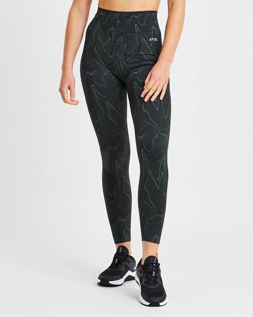 AYBL Velocity Seamless Leggings Černé | YLUX-95463