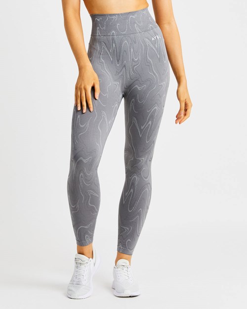 AYBL Velocity Seamless Leggings Šedé | JDYK-39457