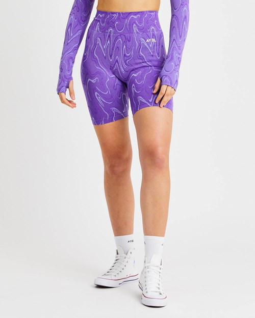 AYBL Velocity Seamless Shorts Fialové | GWNH-12965