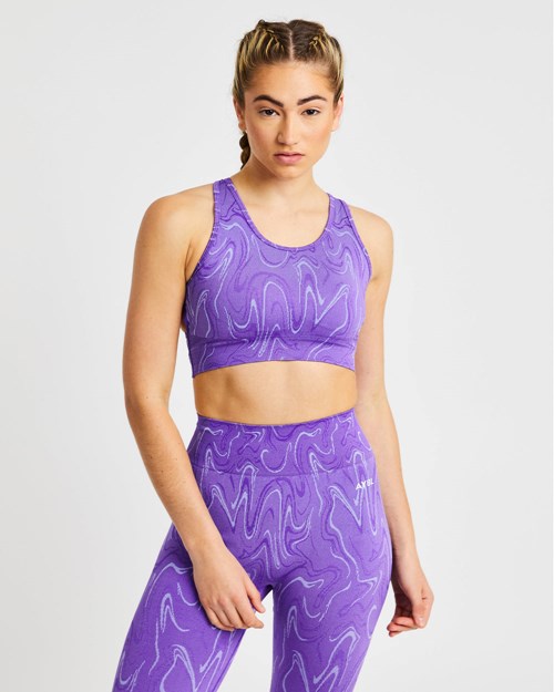 AYBL Velocity Seamless Sports Bra Fialové | YCPJ-80579